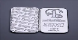 1 Troy Uunce 999 Fine Silver Bullion Bar Północno -Zachodnie Mint Silver Bor Silverplated Brass BRES