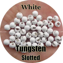 Accessori Colore bianco, 100 perle di tungsteno, foot, legatura, pesca a mosca