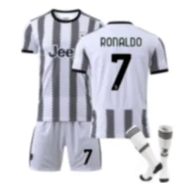 축구 세트/트랙 슈트 트랙 슈트 22-23 Juve Home Jersey Set No. 7 Vlahovic 10 Dibala