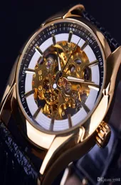Gewinner der Navigator -Serie Retro Golden Skeleton White Watch Automatic Men Leder Armbandwatch -Männer Watch Automatic Luxury Top Brand3324752