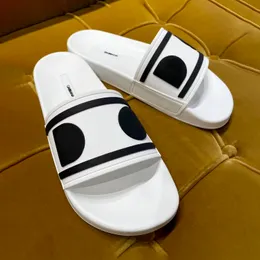 20 colors fashion luxury designer slipper Sliders Summer rubber sandal pool black white platform Women Men sandale flat outdoor beach lady slide Mule loafer gift box