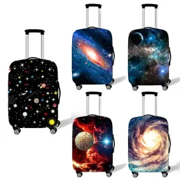 Zubehör Multicolor Galaxy Star Gepäckabdeckung Space Planet Zubehör Elastischer Koffer Abdeckung Reisewagen Hülle Schutzabdeckungen
