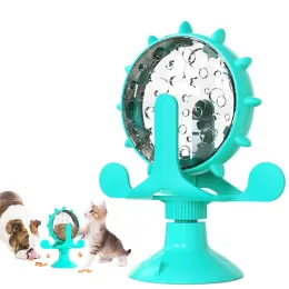 Toys Sindirim Kedi Oyuncak Döner Masa Kedi Sızıntısı Gıda Bulma Bulmacası Sıkıcı Dönen Yavru Kedi Etkileşimli Eğitim Hayvan Kullanımı