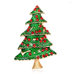 Brouches Cindy Xiang Fashion Tree Christmas Tree for Women and Men Year Rhinestone Brooch Pins Friends Gift