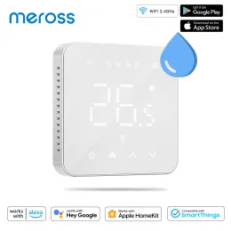 Su/Gaz Kazan Sistemi Sıcaklığı için MEROSS Akıllı WiFi Termostatını Kontrol Edin HomeKit Alexa Google Assistant ile Çalışma