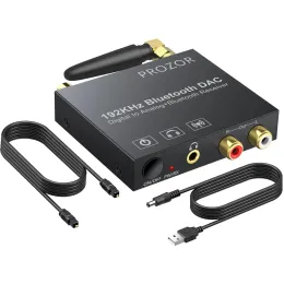 Converter Prozor 192KHz Digital to Analog Audio Converter with Bluetooth 5.0レシーバーデジタルからアナログステレオL/R RCA 3.5mmオーディオアダプター