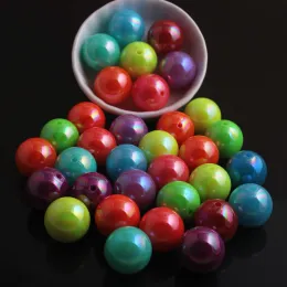 Strands Kwoi Vita 20mm 12mm Acrylic Neon SolidAB Beads for DIY分厚いブレスレットネックレス作成