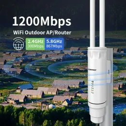 Router AC1200 Wireless Outdoor AP WiFi Router WiFi -Abdeckung Antenne 1200 m 5 GHz Dual Dand WiFi Signal Repeater Access Point AP Rotheador