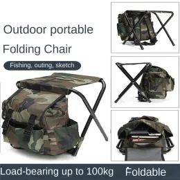 Borse sedia da pesca da campeggio pieghevole all'aperto robusto sgabello comodo sedile portatile portatile per sacchetti di pesca sedia da pesca sedile