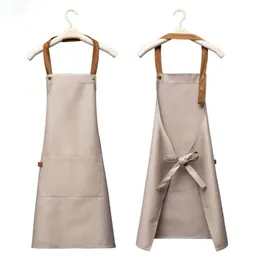 Aprons Woman Men Fashion Kitchen Chef Work Apron for Grill Restaurant Bar Shop Cafes Beauty Nails Studios Uniform Unim