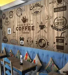 Özel Boyut 3D Duvar Duvar Duvar Kağıdı Retro Nostaljik Ahşap Cafe Mural Resimler Oturma Odası Duvar Kağıdı Papel De Parede 3D875108509