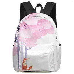 Backpack Cartoon Cherry Blossom Women Man Backpacks Scuola di viaggi impermeabili per ragazzi per ragazzi borse per laptop Mochilas