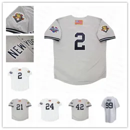 Özel Yeni NY York 2001 Retro Ws Beyzbol Formaları Derek Jeter Mariano Rivera Tino Martinez Bernie Williams Andy Pettitte Roger Clemens Jorge Posada Dikişli Gri