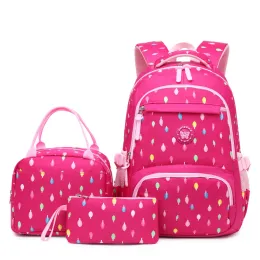 Сумки для девочек школьные рюкзаки с изолированной коробкой для ланча для начальной школы книжная сумка набор детских школьников детей Мочила