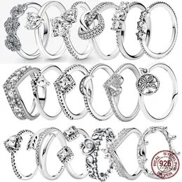 Designer Ring 925 Sterling Silver Ring Primitive Crown Heart E Engagement Wedding Crystal Ring Luxury Designer Smycken Gratis leverans