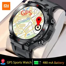 시계 Xiaomi 2023 GPS Smart Watch Sports Sports 시계 피트니스 팔찌 통화 알림 Heartrate 혈액 산소 모니터 방수 스마트 워치
