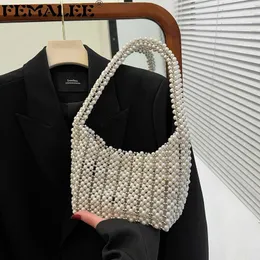 Hobo Femalee Perle Voller Perlentaschen Handtaschen elegante Schulterabendparty Clutch Mode Luxus Geldbeutel Bankettsack Sack