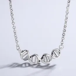 Ketten Ventfille 925 Sterling Silber DNA Ed Spiral Halskette für Frauen Persönlichkeit Trendy Party Geschenke Schmuck 2021 Drop276n