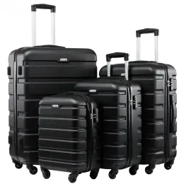 Carry-Ons Lage Sets Koffer am Radspinner Rolling Lage ABS+PC Zollschloss Reisekoffer Set Carry On Lage mit Rädern