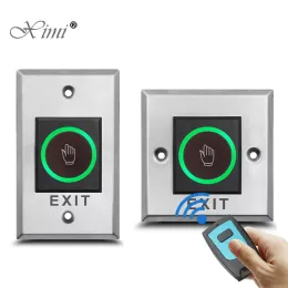 Control Remote Control Smart IR Sensor Push Buttons No Touch Infrared Door Exit Push Release Button Switch for Access Control System