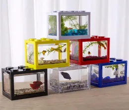 Mini Fish Tank Row Akwarium zbiorniki do układania w stosy lekkie mrówki karmienia pudełka pudełka komputerowe Dekoracja Dekoracja 8923994