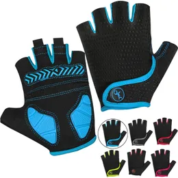 Moreok Half Finger Bike Gloves 5mm Silicone Pads Cykelhandskar Chock-Absorbing Non-Slip Mountain Cycling Gloves 240422