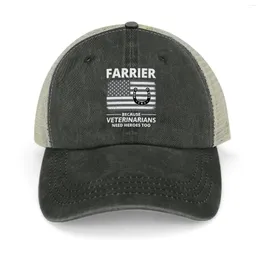 Boinas 4 de julho Farrier American Flag Patriótico Cowboy Hat Beach Sun Cap Hats Bobble Man Women's