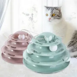 Toys Futurism Toy Tower Tracks Cat Toys Interactive Cat Intelligence Training Amusement Plate Tower Pet Products Cat Tunnel