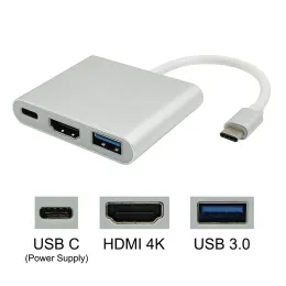 Hubs USB Typec Hub с Hdmicabatible 4K Поддержка Samsung Dex Adapter Typec to HDMI USB 3.0 Алюминий для Apple MacBook