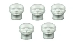 5 Pack 20quot Männlicher Styroporschaum Schaufensterpuppen Manikin Head Perücken Display Hutgläser3220621