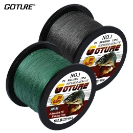 액세서리 Goture Braided Fishing Line 4 가닥 500m/547 야드 멀티 필라멘트 PE 낚시 라인 12LB80LB 강한 일본 코드 잉어 낚시