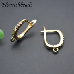 Komponenten FlourishBead handgefertigt 18K Real Gold Platted Ohrwire Ohrring Hooks Clasp -Accessoires für DIY -Nickelfreie Schmuck 30 Prozent/Los