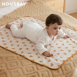 Baby Changing Mat 70*90Cm Absorbent Portable Diaper Changing Pad Baby Bed Cover Cute Animal Print Anti-Dirty Mat Mattress 240419