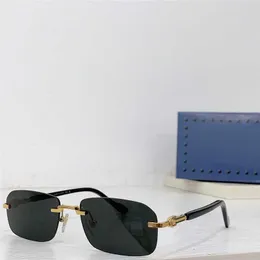 Neue Mode Sonnenbrille 1221o Square Lens Randless K Goldbeschichtung Einfacher und vielseitiger Stil im Sommer im Freien UV400 -Schutzbrille GMMK