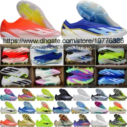 Send With Bag Quality Football Boots Crazyfast.1 FG Laceless Knit Socks Soccer Shoes For Mens Trainers Comfortable Leather Firm Ground Football Cleats Size US 6.5-11.5