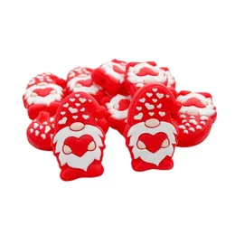 50pcs Kreatywny gnome ząb z ząbkowania silikonowe luźne koraliki Tekst do biżuterii Making Diy Smacyr Chain Baby Toys Akcesoria za darmo 240415