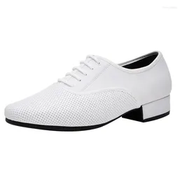 Dance Shoes Modern Men Latin Adult Square Soft Sole Man Social Formal Dress Ballroom Dancing Cowhide Sneakers