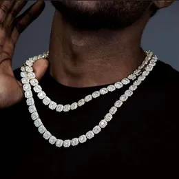 Diamantrösta stengodishalsband manliga europeiska och n kubanska halsband hip-hop diamantrösta zirkonkedjepar accessoarer