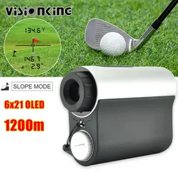 VisionKing 6x21 OLED LAZER MANYAHINDA MADE MEDER Ölçü 1200m Açık Golf Avı Güneş Enerjisi Çatı Optik Monoküler