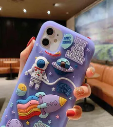 Conte Cartoon 3D Space Asthoreat Case for iPhone 11 12 Pro Max Mini XS X XR 7 8 Plus SE 2020 Soft Silicone Dream Moon Phone Cases Y8067082