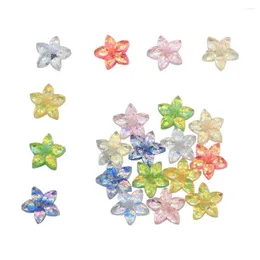 Fiori decorativi 50/100 pezzi Prodotti 18mm Iridescente Resina Cherry Blossom Flower Confetti Star Cabochon Decorazione fai -da -te Making