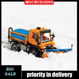 Blocks MOC Technology City Crane Modello Building Building Assembly Snow Sweep Dump Dump Regalo Toy Birthday