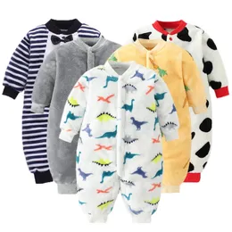 Geborene Baby Spring Winter Kleidung Kind für Mädchen Jungensokt für Jungen weiche Flanell Bebe Strampler Baby Kleidung 0-9 Monate 240409