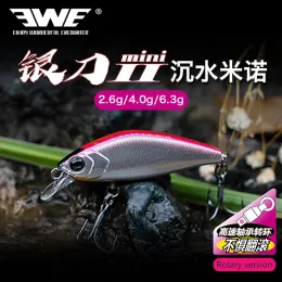 Аксессуары Ewe Yindao Mini II Вращающаяся версия Микроэтомная погрузка на рыбалку Minnow 2,6/4G/6,3 г искусственный мастер для жесткой приманки для басов