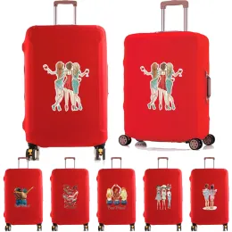 Tillbehör män reser resväska elastiskt bagage skyddande täckvänner tryck för 1828 tum vagn duffle case resenär tillbehör kvinnor