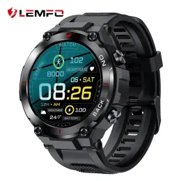 Controle Lemfo Lemk37 GPS Smart Watch Men Outdoors Sport SmartWatch IP68 Impervenção a água 480mAh 40 dias em espera 360*360 HD Screen Trex 2