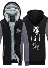 Novos homens engrossam moletons do pesadelo antes do Natal Jack e Sally Skellington Zipper Capuzes Casaco Pullover EUA EU S7136246