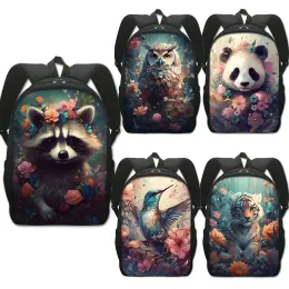 Zaini animali da zaino con owl con owl stampare zaino da donna uomo carino sacchetti per studenti panda per bambini laptop da daypacks regalo da daypacks