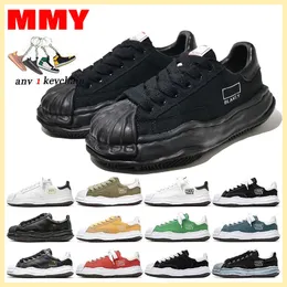 Spedizione gratuita Mmy Designer Sneakers Maison Mihara Yasuhiro Peterson OG SOLE SOLE CHURNA CHOUNT DONNE DONNA SCHIE CASUALE BLACIO NERO GRANDO GRANDE SCARPE CANVAS OLIVE