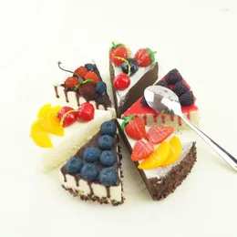 Fiori decorativi torte di frutta artificiale Dessert Food False For Pun Wedding Pun Display Display per la festa di torta realistica Tavola da tè